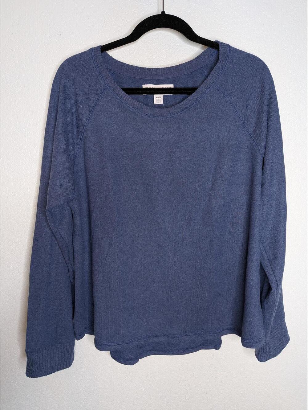 Live Love Lounge Karen Neuburger Blue Pullover Sweatshirt XL Soft Cozy NWT